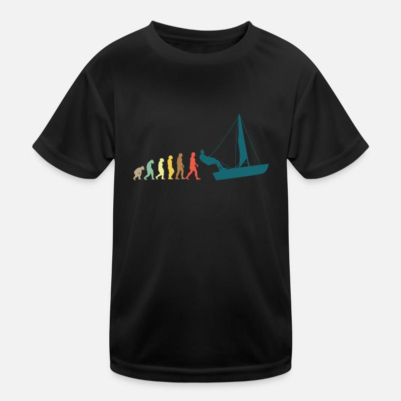 Sailing Sailboat Evolution Kinder Funktions-T-Shirt