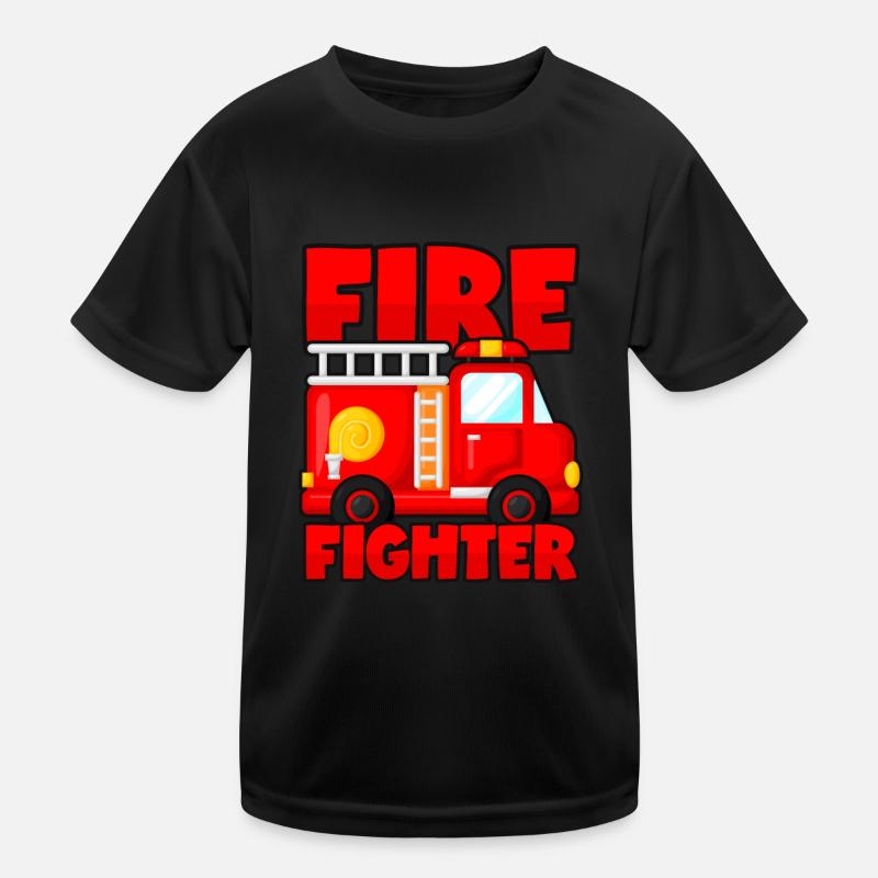 Camion pompier pompier pompier pompier T-shirt sport Enfant