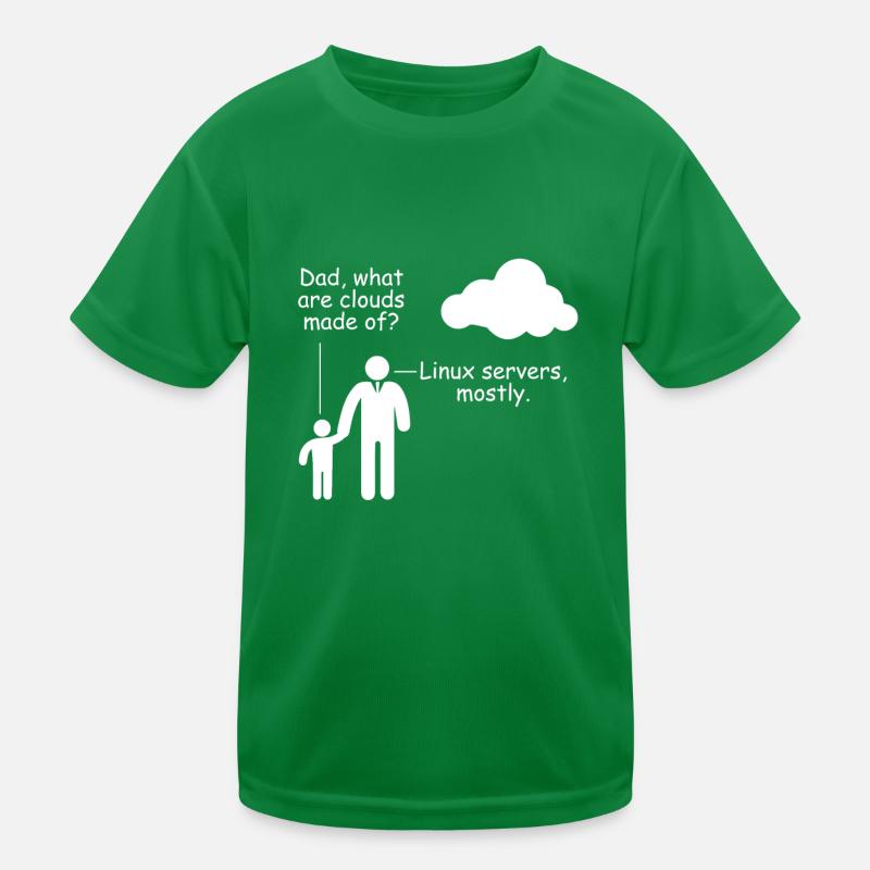 Programmierer Woraus bestehen Clouds Witz Spaß Kinder Funktions-T-Shirt