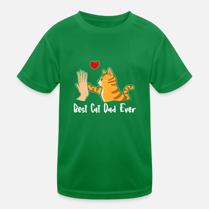 Best Cat Dad Ever Kinder Funktions-T-Shirt