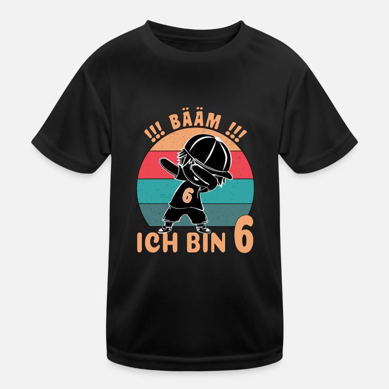 Bääm Geburtstag ich bin 6. Kinder Funktions-T-Shirt