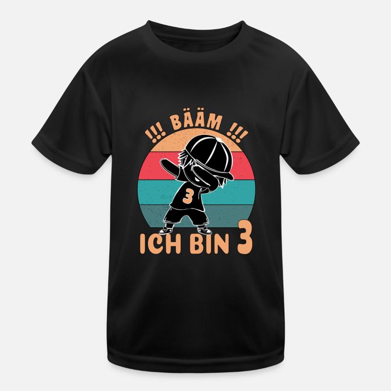 Bääm Geburtstag ich bin 3. Kinder Funktions-T-Shirt