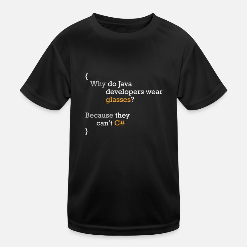 C# Code blague programmeur Hacker C Sharp Coder T-shirt sport Enfant