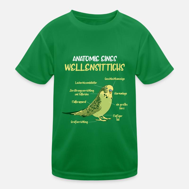 Anatomie d’une perruche à perruche T-shirt sport Enfant
