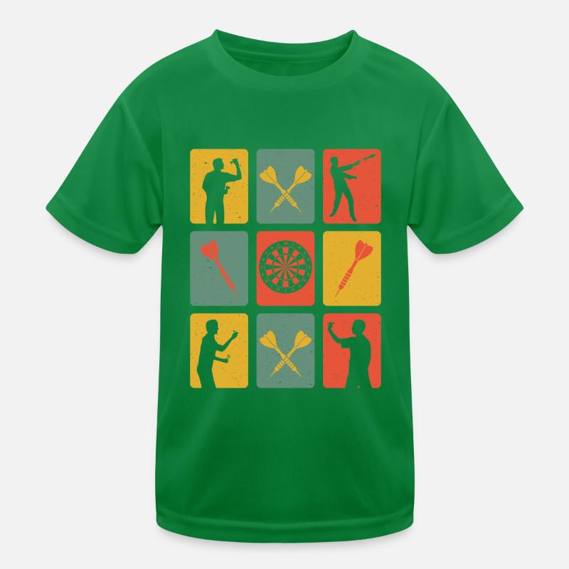 Dart Retro Kinder Funktions-T-Shirt