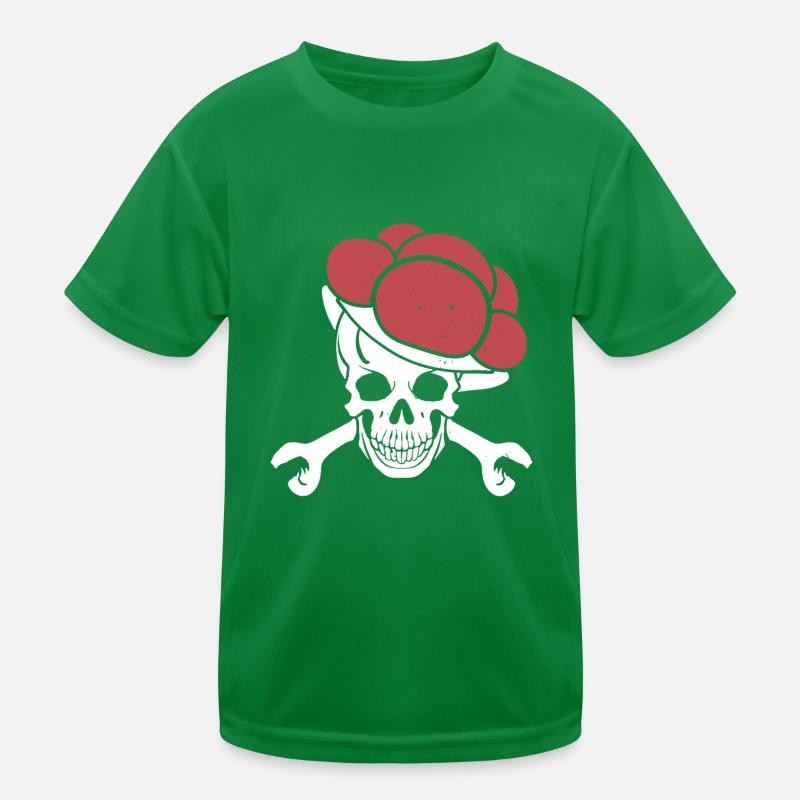 Schädel Geschenk Bollenhut Schwarzwaldmädel Kinder Funktions-T-Shirt