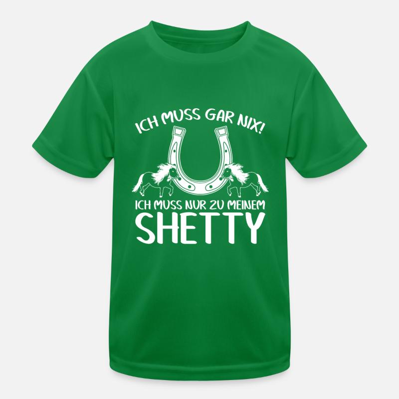 Shetty Pferd Shetland Ponys Shetlandpony Kinder Funktions-T-Shirt