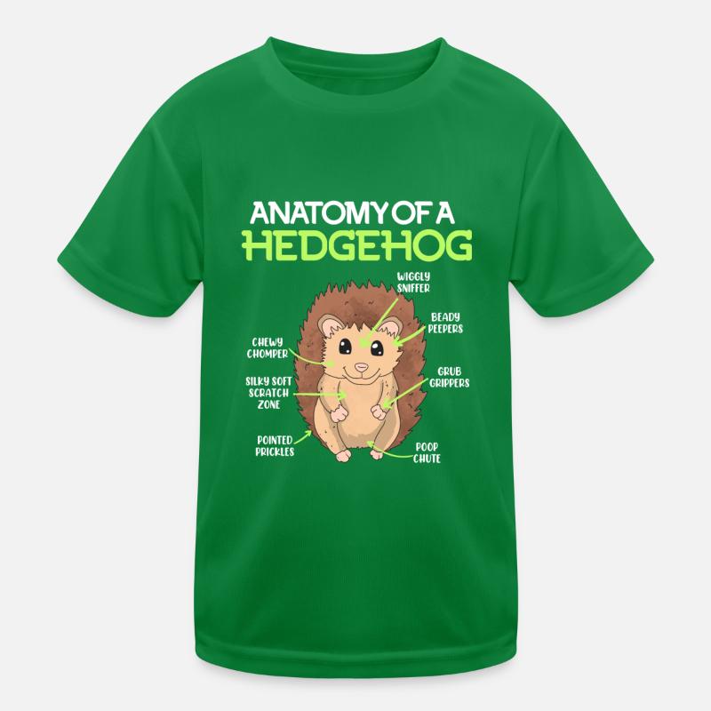 Anatomie eines Igel Kinder Funktions-T-Shirt