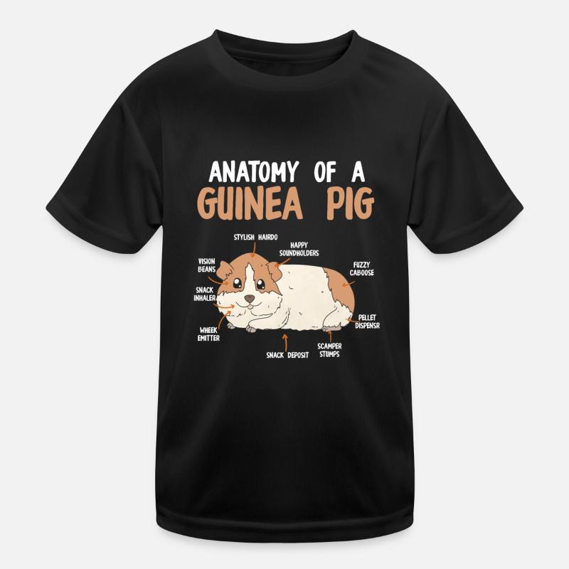 Anatomie eines Meerschweinchens Nagetier Kinder Funktions-T-Shirt