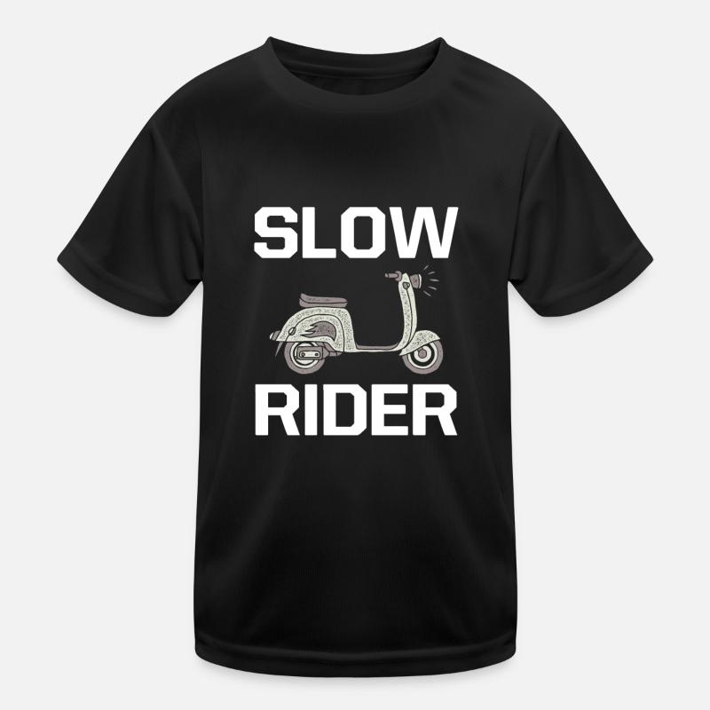 Slow Rider Bike Roller Rollerfahrer Rollerfahren Kinder Funktions-T-Shirt
