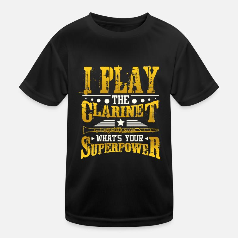 clarinet superpower Kids Functional T-Shirt
