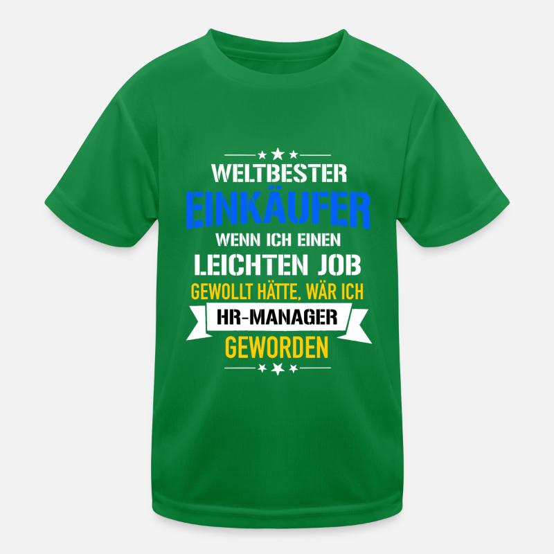 Lustiger Spruch Weltbester Einkäufer HR-Manager Kinder Funktions-T-Shirt