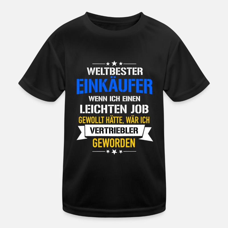 Lustiger Spruch Weltbester Einkäufer Vertriebler Kinder Funktions-T-Shirt