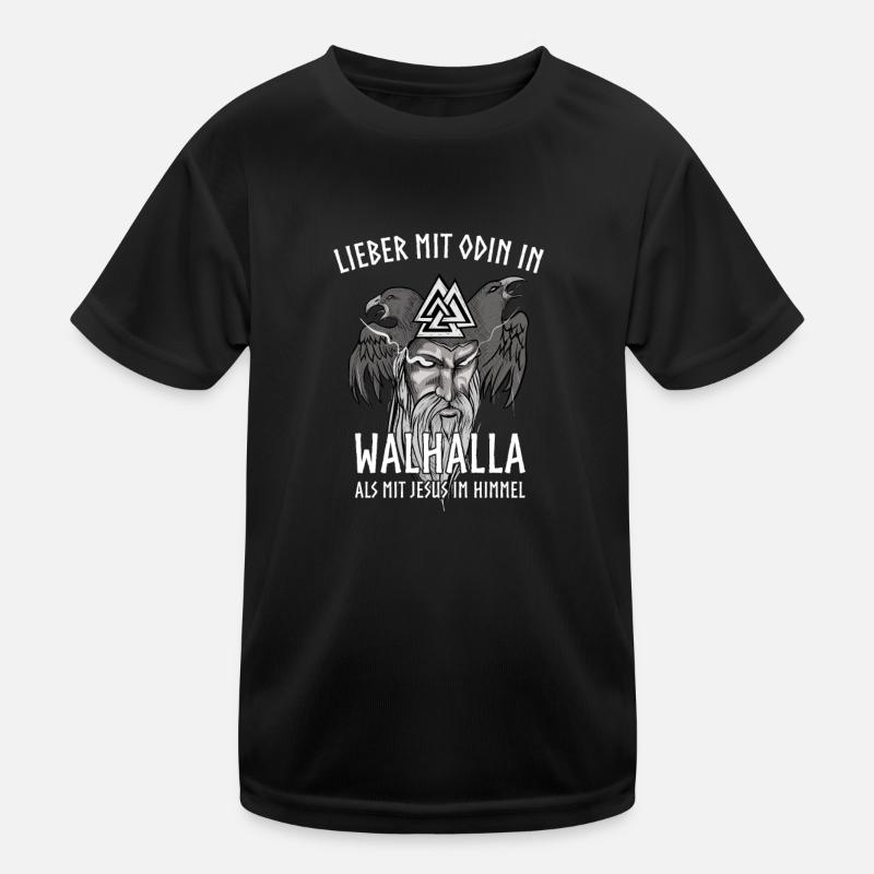 Viking Valhalla Walhalla Odin Schildmaid Mjolnir Kids Functional T-Shirt
