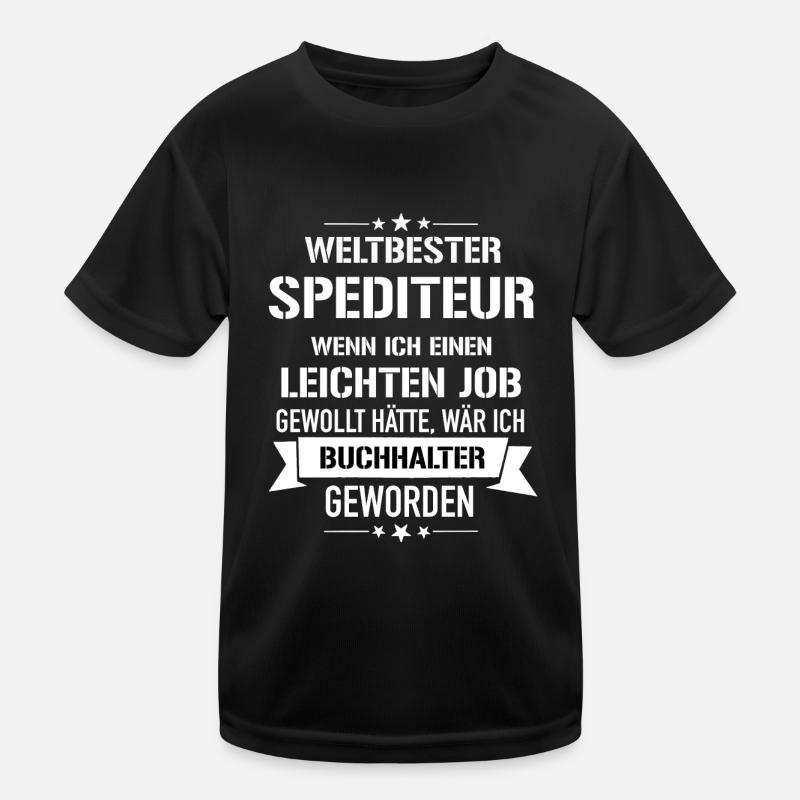 Lustiger Spruch Weltbester Spediteur Buchhalter Kinder Funktions-T-Shirt
