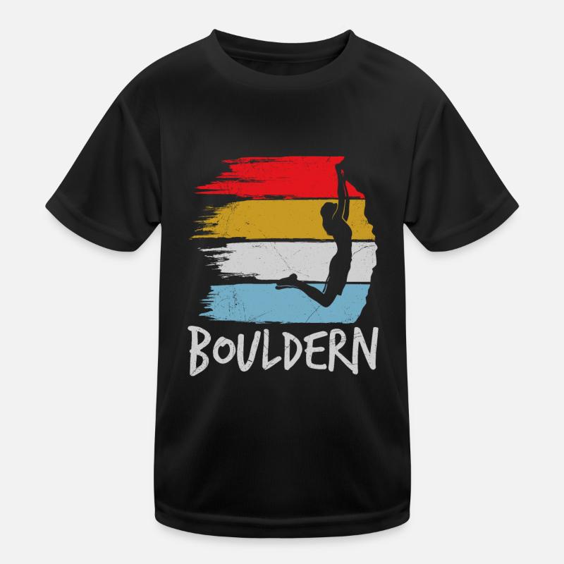 Bouldering Vintage Climbing Hall Boulder T-shirt sport Enfant