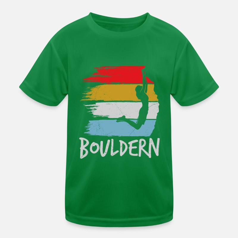 Bouldering Vintage Climbing Hall Boulder T-shirt sport Enfant