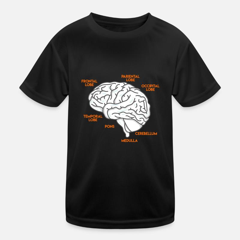 Medizin Studium Anatomie eines Gehirns Arzt Kinder Funktions-T-Shirt