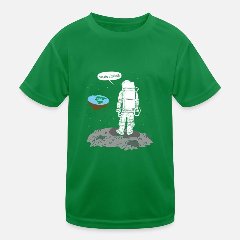 Astronaut Flache Erde Scheiße Kinder Funktions-T-Shirt