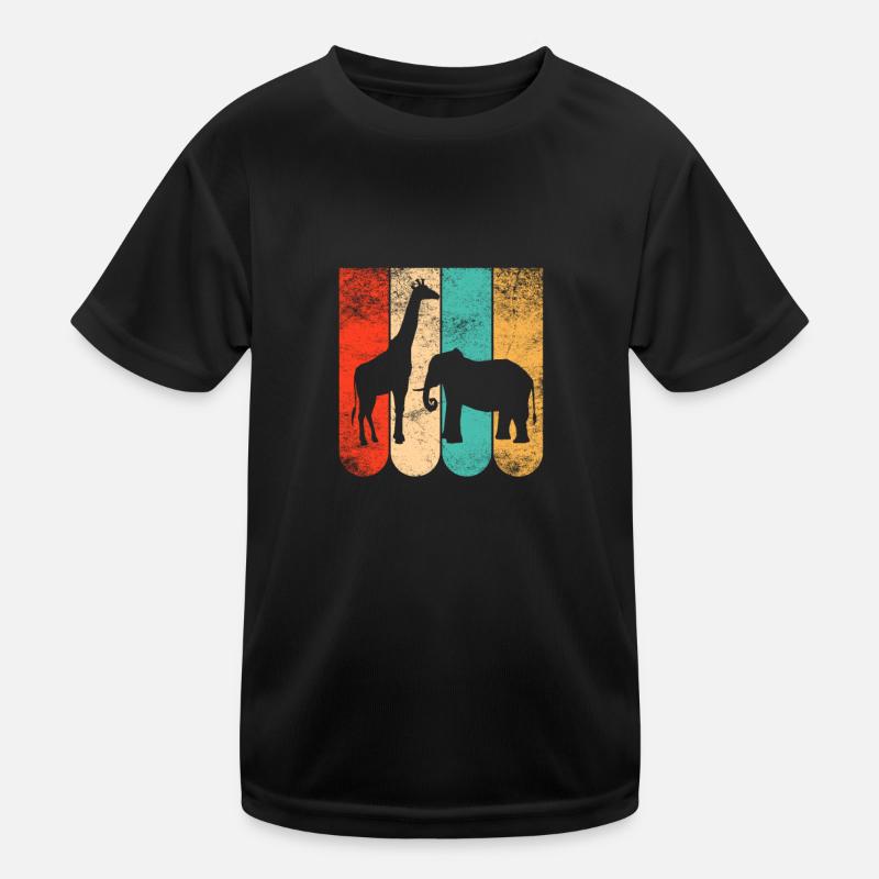 Zoo Besucher Tierfan Geschenkidee Giraffe Elefant Kinder Funktions-T-Shirt