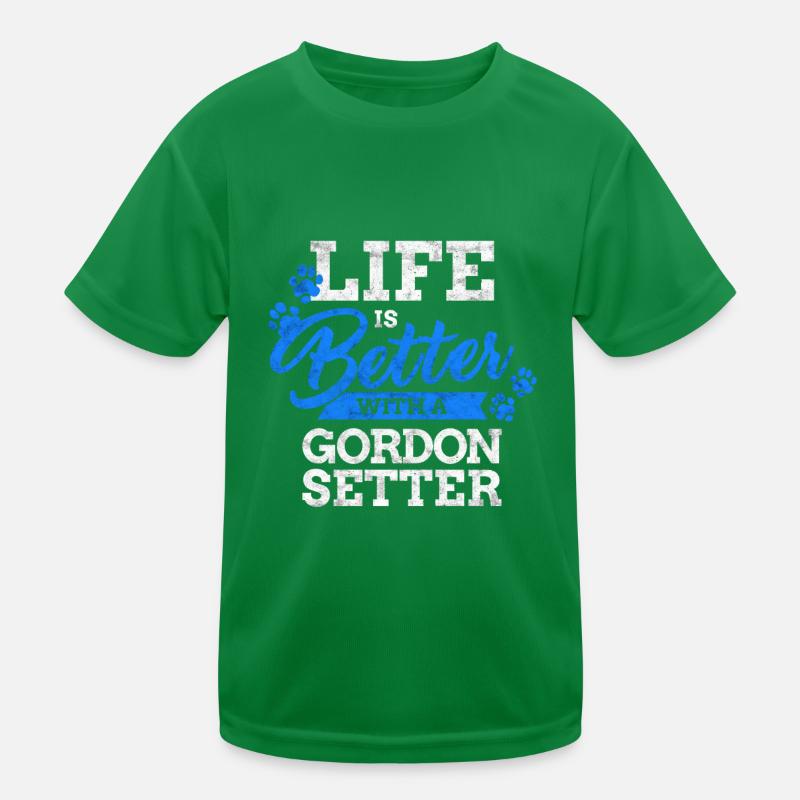 Leben mit Gordon Setter britischer Vorstehhund Kinder Funktions-T-Shirt