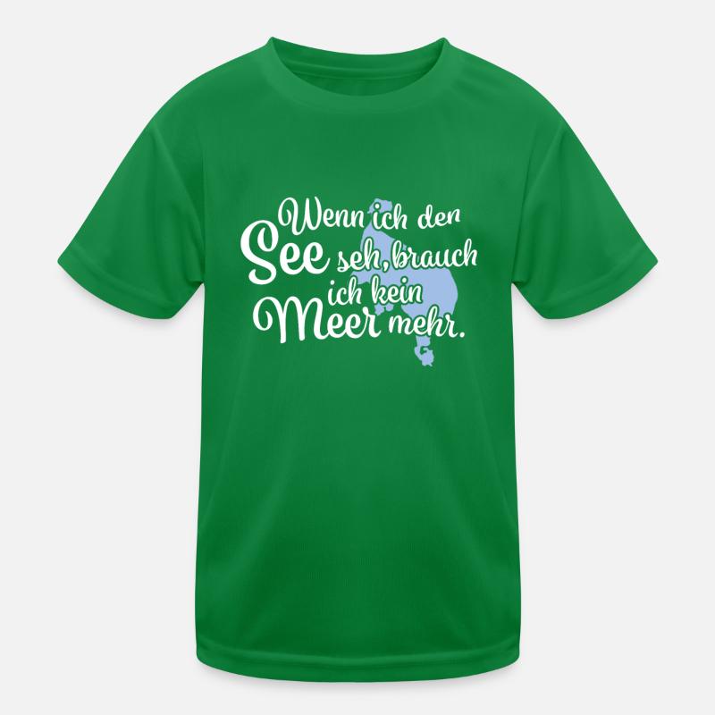 Wenn ich den See seh Müritz Kinder Funktions-T-Shirt