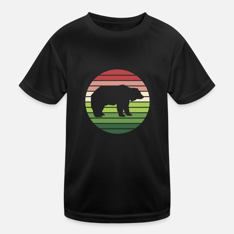 Grizzly Bear Brown Bear Black Bear Polar Bear Kids Functional T-Shirt