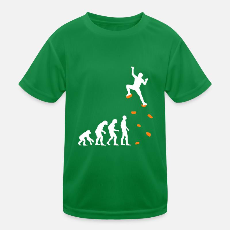 Kletter Evolution Kletterwand Klettern Bouldern Kinder Funktions-T-Shirt