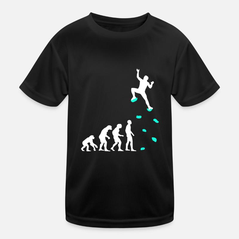 Escalade Evolution Poignées d’escalade Mur d’escalade - T-shirt sport Enfant - noir