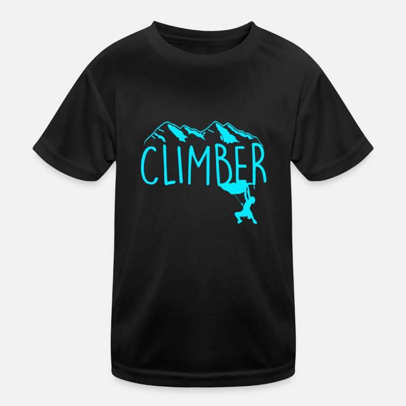 Rock Climbing Climbing Climbers Kids Functional T-Shirt