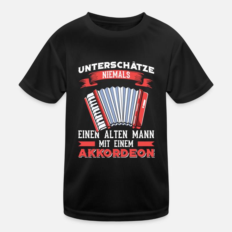 Ziehharmonika Akkordeon Kinder Funktions-T-Shirt