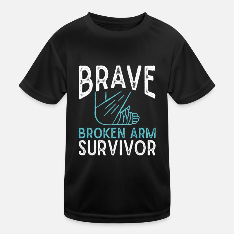 Broken Arm Bone Fracture Arm Injury Kids Functional T-Shirt