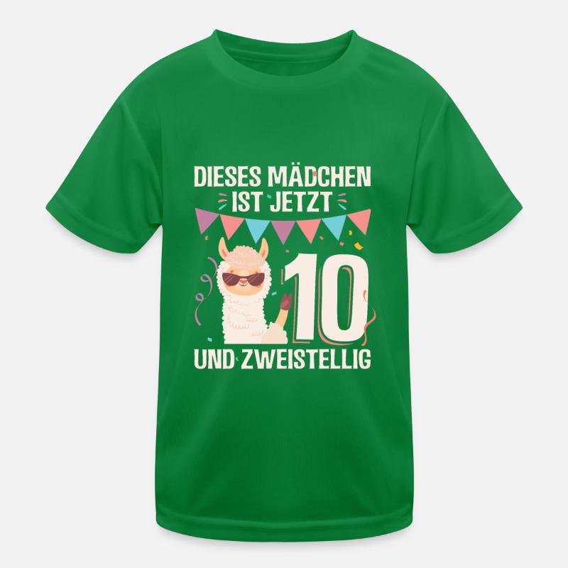 10. Geburtstag Mädchen Geschenkidee Geschenk Kinder Funktions-T-Shirt