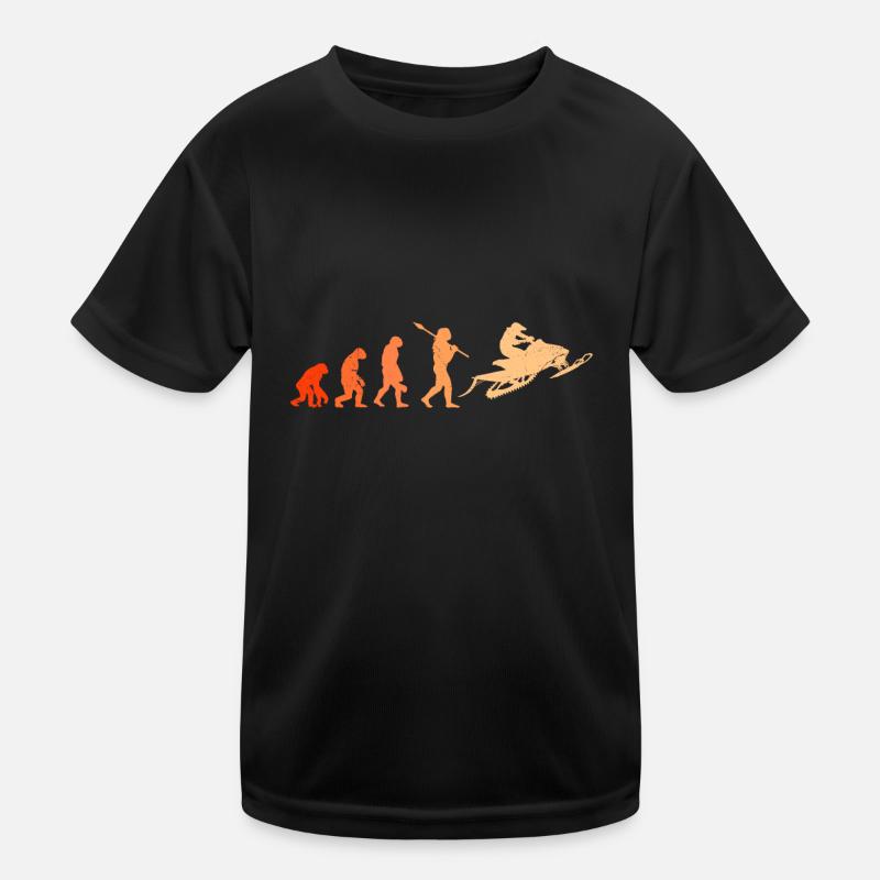Snowmobil Evolution Motorschlitten Schneemobil Kinder Funktions-T-Shirt