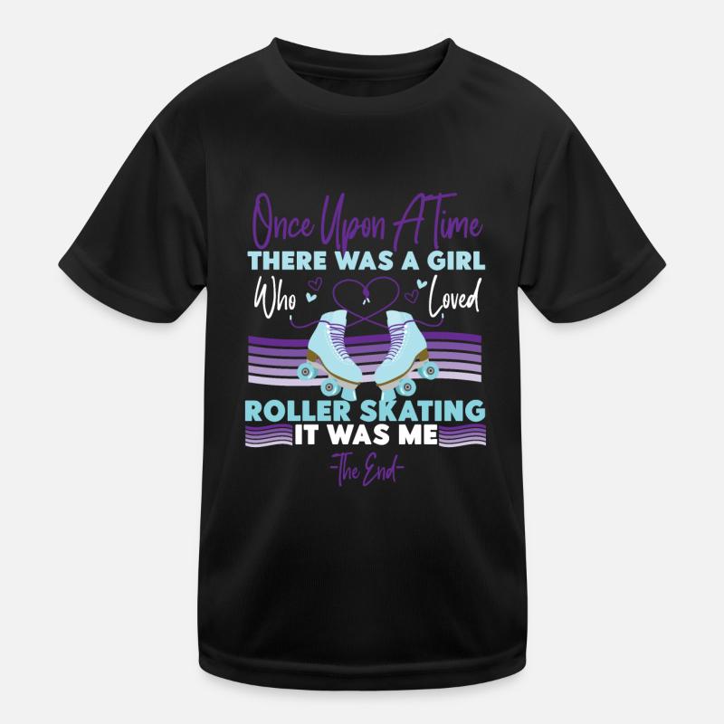 Cool Roller Skating Skate Girl Kids Functional T-Shirt