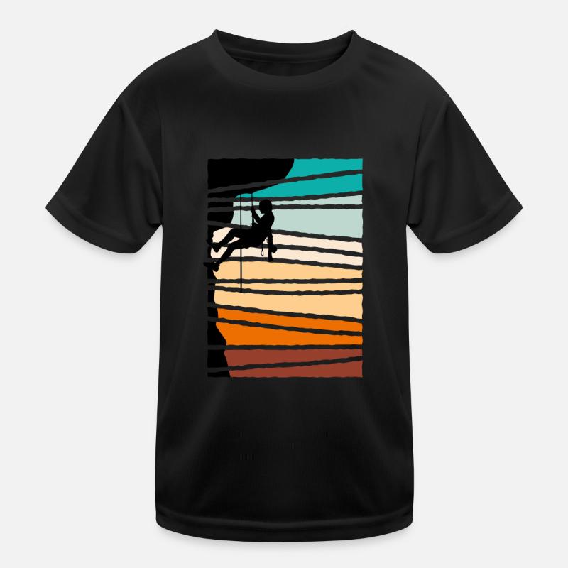 Klettern Felsklettern Bergsteigen Kinder Funktions-T-Shirt