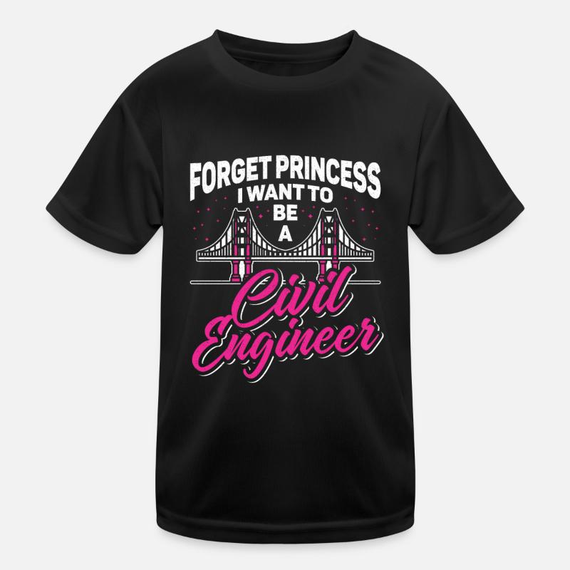 Civil Engineer Civil Engineering Bridge Concrete Construction Kids Functional T-Shirt