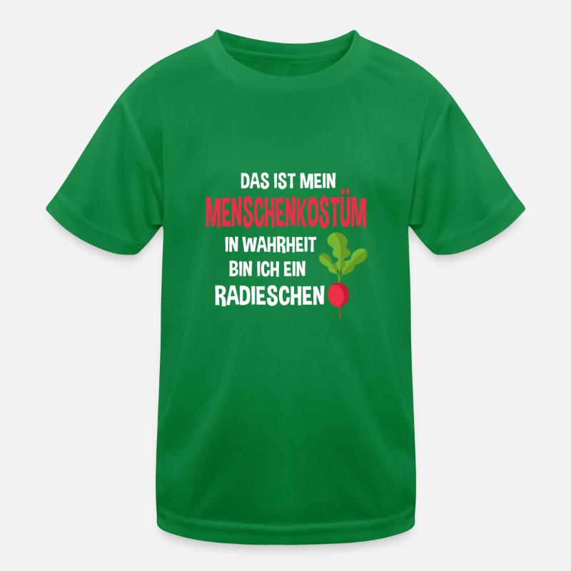 Menschen Kostüm In Wahrheit bin ich ein Radieschen Kinder Funktions-T-Shirt