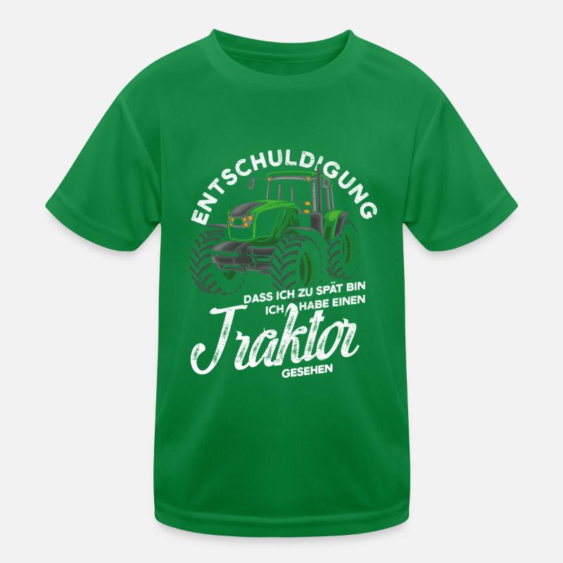 Entschuldigung Dass Ich Zu Spät Bin Traktor Kinder Funktions-T-Shirt