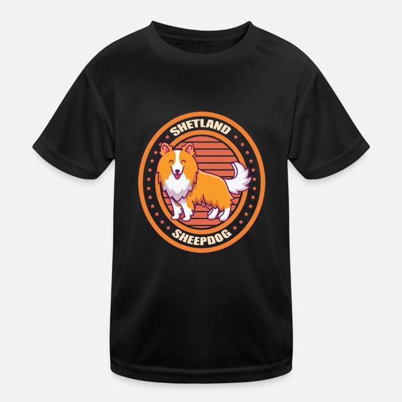 Cadeau de chien de berger Sheltie Shetland T-shirt sport Enfant