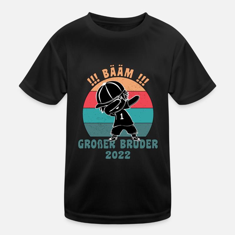 Bääm! Großer Bruder 2022 Ankündigung Dab Geburt Kinder Funktions-T-Shirt