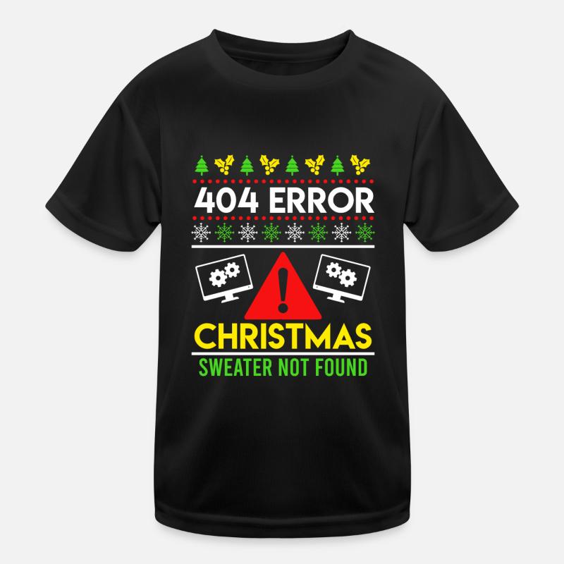 404 Error Ugly Chritsmas Coder Coder Coder T-shirt sport Enfant