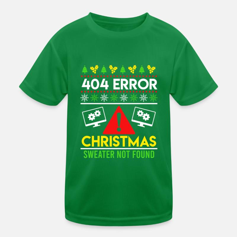 404 Error Ugly Chritsmas Coder Programmer Code Kids Functional T-Shirt