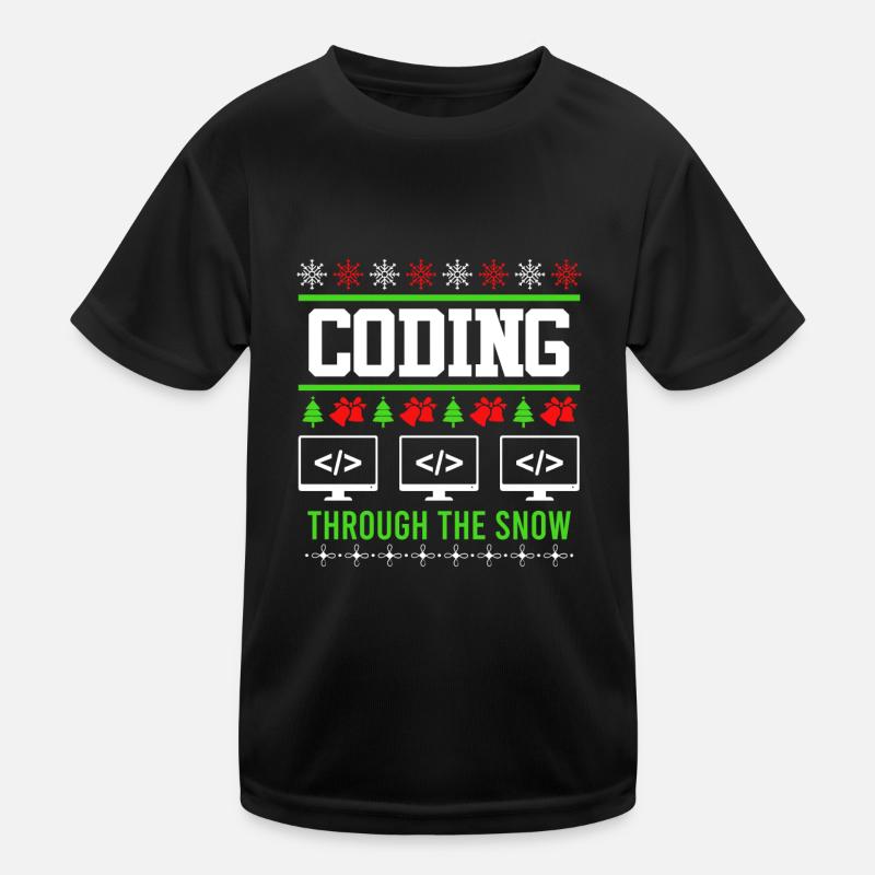 Programmer Christmas Ugly Christmas Coding Kids Functional T-Shirt