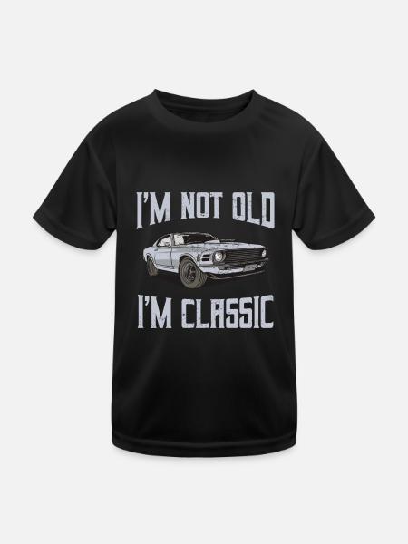 I'm Not Old I'm Classic Retro Muscle Car Gift - Kids Functional T-Shirt - black - Front