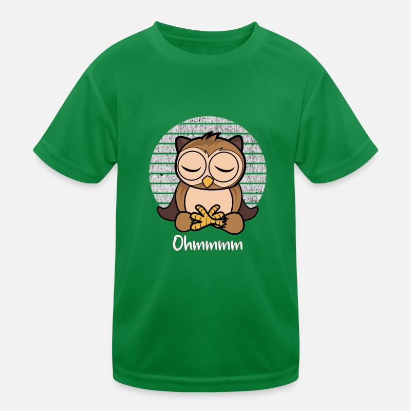 Meditation Eule - Yoga Eule Kinder Funktions-T-Shirt