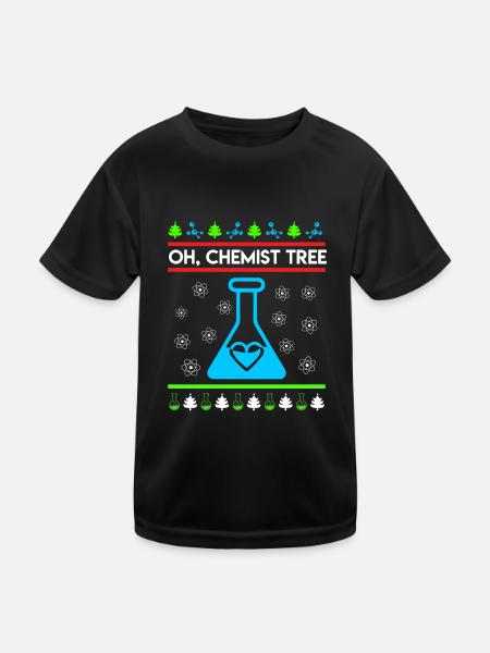 Oh Chemist Tree Chemistry Students Chemist - Kids Functional T-Shirt - black - Front