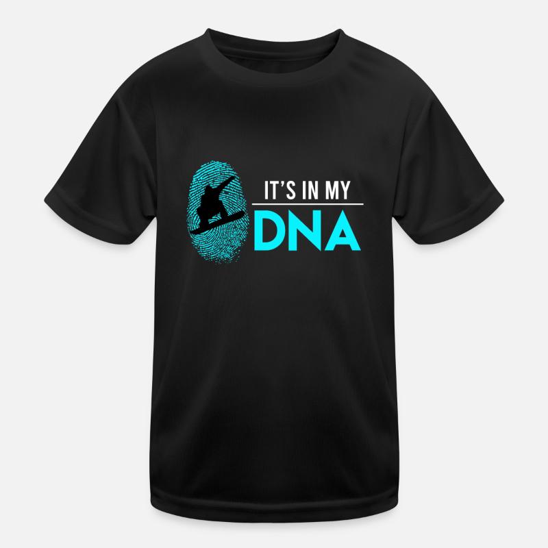 Boarder Snowboarder DNA Saying Snowboard Kids Functional T-Shirt
