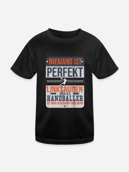 Handball - Kinder Funktions-T-Shirt - Schwarz - Vorne