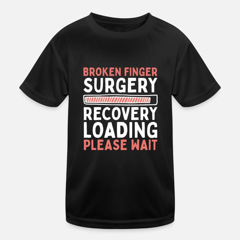 Fracture du doigt cassé os du doigt fracture du doigt T-shirt sport Enfant